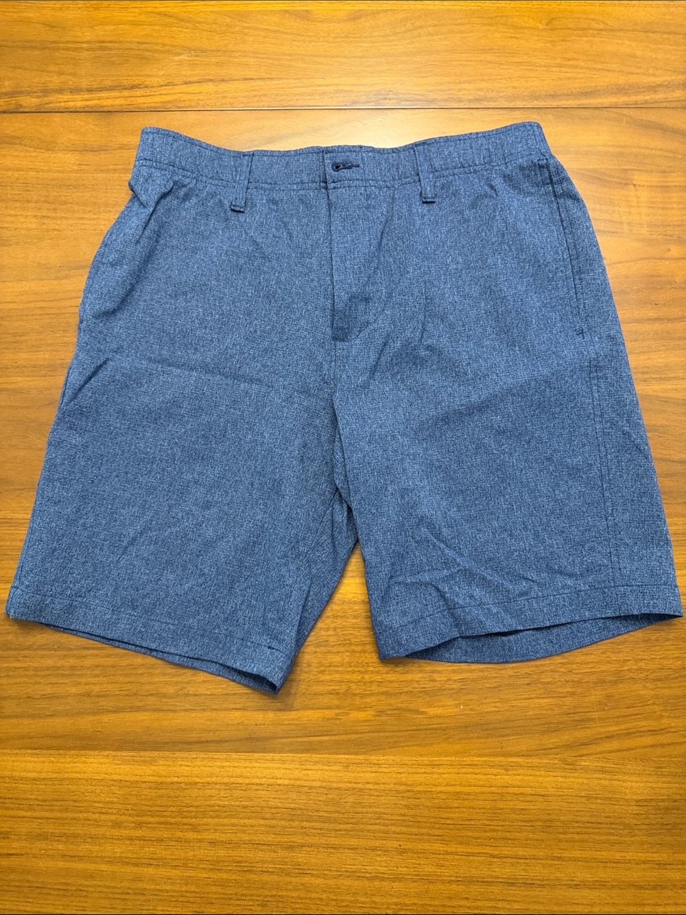 Under Armour Men's Heather Blue Flat-Front Golf Shorts